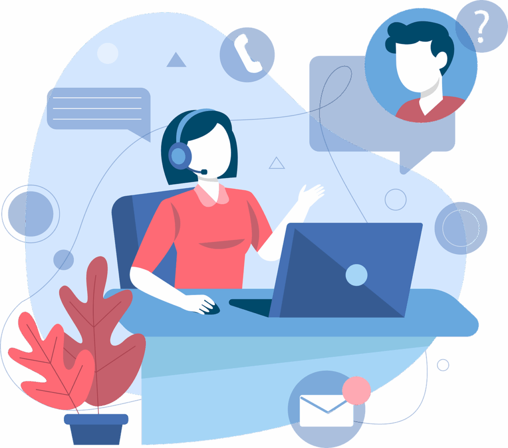 Free call center customer service business solutions vector