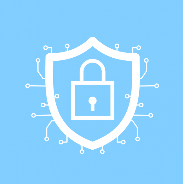 Free cybersecurity lock encryption vector